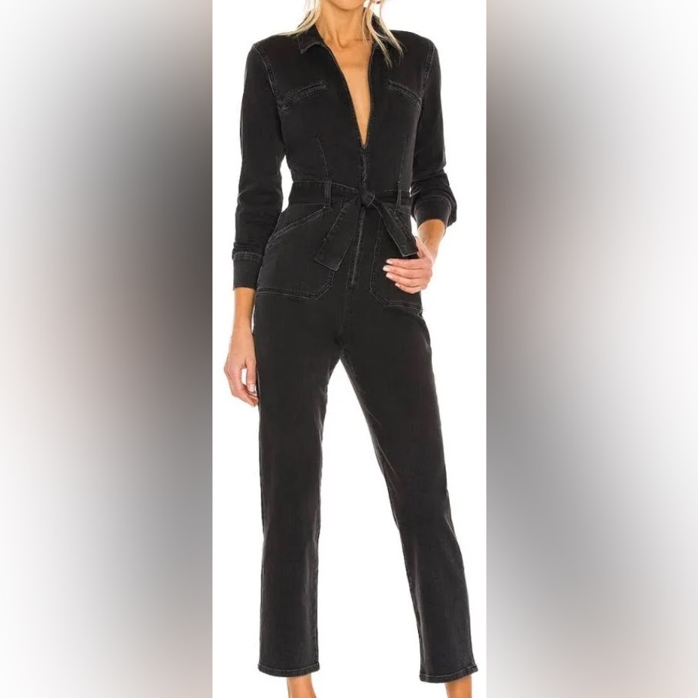 Paige Black Denim Jumpsuit